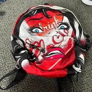 Moschino Milano Designer Drink Coca-Cola Eyes Backpack Unisex Jeremy Scott Moschino | Bags | Moschino Milano Designer Drink Cocacola  main image 3